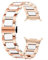 Cinturino in ceramica adatto for Samsung Galaxy Watch Ultra 47mm in metallo e acciaio inossidabile(Rose gold white)