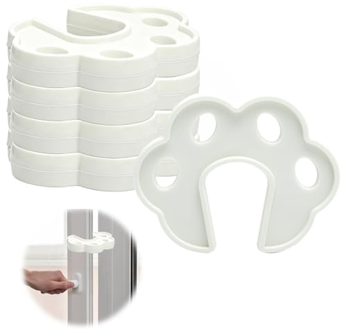 4 Stück Silikon Klemmschutz für Türen Weiß Kindersicherung Tür Türstopper Baby Kinder Tür Offen Halter Fingerklemmschutz Waschmaschinen Türklemme Türklemmschutz Finger Klemmschutz Einklemmschutz