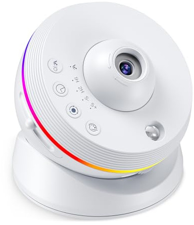 MINENICE Sternenprojektor, 4K HD 13-in-1, 360° drehbar, Timer, dynamisches Wetter und 6 Lichtmodi, Sternenhimmel-Projektor für Kinder und Erwachsene, weiß