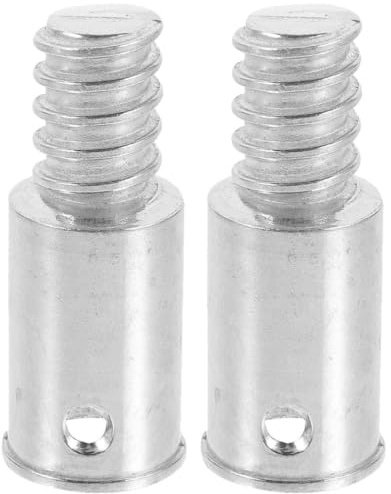 Metallgewindespitze für Verlängerungsstange 25mm 2 Stück Edelstahl | American Style, Silbernes Finish, Passend für Broomstick, für Haushaltsreinigung und Gewerbe