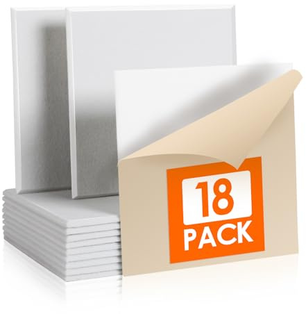 Rdutuok 18 Pack Sound Proofing Panels Self-adhesive,30 x 30 x1 cm High Density Square Acoustic Panels for Walls,Soundproofing Panels for Recording Room,Offices,Home and Wall Decoration White