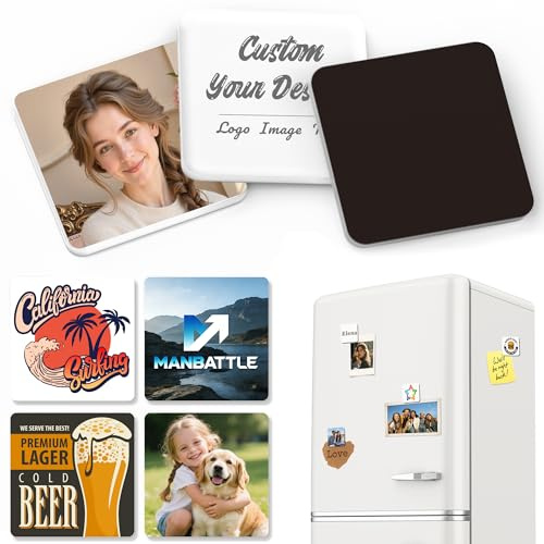 10–200 Stück individuelle Kühlschrankmagnete, personalisierte Acryl-Fotomagnete mit Logo/Text/QR-Code, individueller Kühlschrankmagnet für Hochzeitsfeier-Gastgeschenke, Heimdekoration, Küche