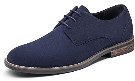 Bruno Marc Men's Suede Leather Lace Up Derbys Brogues Shoes,Size 11,Navy,URBAN-08