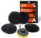 SPTA Lammfell pad, Lammwollhaube, Lammfell, 5tlg 80mm Polieren polierscheibe Polierset Set Wolle Pad Lammwolle 80mm Klett pad polierscheibe + M14 Bohrer Adapter für Auto poliermaschine -HWPPS3M14M6