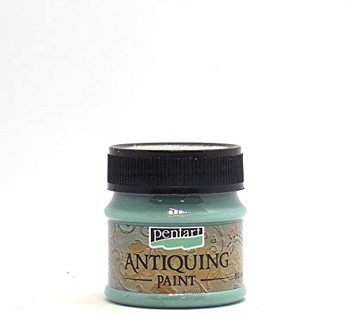 Zita's Creative Antikfarbe 50ml - patina grün. Vintagefarbe, Kreidefarbe, Mattfarbe, Bastelfarbe, Acrylfarbe,