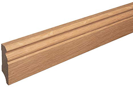 Sockelleiste Massiv Holz Eiche natur geölt Hamburger Berliner Profil 60mm