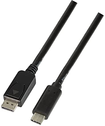 LogiLink UA0335 USB-C auf DisplayPort Anschlusskabel, 1,8 m Schwarz