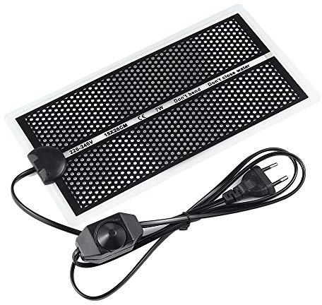 Yinong Tapis Chauffant ou -Tapis de Chaleur pour terrariums avec Prise Européenne - pour Serpent Tortue et Petits Mammifères (7W)