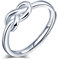Yumilok Damen Ringe Einstellbar Öffnen Knote Ring Knoten Unendlich Twisted Trend Partnerringe Fingerring Vertrauensring 925 Sterling Silber für Frauen Mädchen