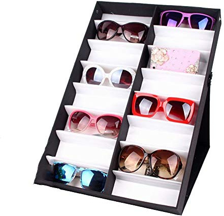 Brillenbox Brillenaufbewahrung Brillenpräsentation Brille, Sonnenbrille, Organizer-Behälter-Halter for Brillen Brillen Lesebrille Display Box-Speicher-Fall-Kollektor mit Deckel Haushalt Dekoration Auf