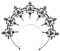 BLESSUME Halo Göttin Stirnband Damen Braut Karneval Kostüm Accessoires (Schwarz 1)