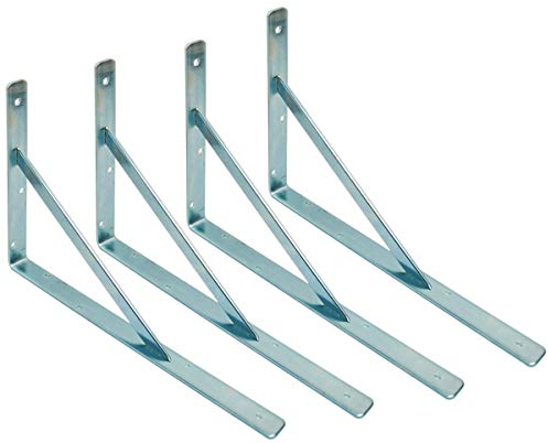Systafex® 4x Regalträger Schwerlastkonsole Winkelträger Regalwinkel Konsole Regalhalter verzinkt 400x250 mm