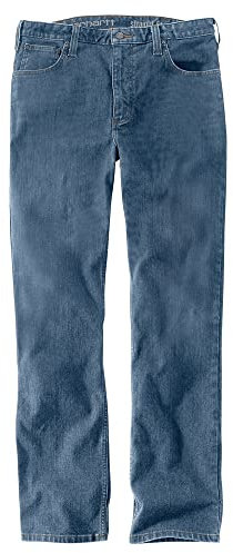 Carhartt Men's Rugged Flex Straight Fit 5-Pocket Tapered Jean, Houghton, 36 x 32