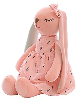 Kaninchen Plüschtiere, 65cm Plüsch Hase Puppe Baby Plüschtiere Rabbit Sleeping Mate Gefüllte Plüschtier Spielzeug, Flauschiges Häschen Plüsch Hasen Spielzeug für Kinder Schlafkamerad Gefüllte, Rosa