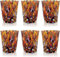 MAZZEGA ART & DESIGN - 6 Verres Tumbler Classic en Verre Soufflé et Travaillés à la Main avec des Murrines de Murano, ligne « Les Couleurs de Murano » 350 ml. Fabriqué en Italie. (6, ROUGE)