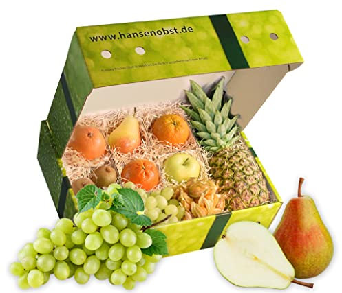 Hansen Obst - Geschenkbox - fruchtige Obst-Box - “Genesungsgruß” - Präsentkorb - Obst-Geschenkset - gefüllte Obstkiste - Obstbox mit frischem Obst Die Moderne