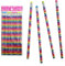 12er Set Bleistifte Regenbogen mit Sternen und farbigem Radiergummi - ca. 19cm