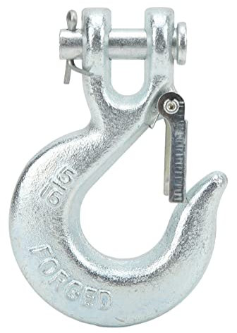 Gancho de Horquilla, Gancho Deslizante con Clip en U de 5/16 con Pestillo de Seguridad Gancho de Remolque de Acero Al Carbono Resistente para Cabrestantes de Remolque Gancho de Remolque Gancho de Cab
