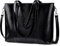S-ZONE 15,6 Leder Umhängetasche Laptop Tragetasche Damen Handtasche mit Umhängeriemen