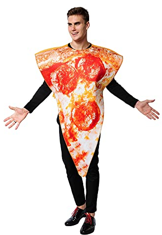 EraSpooky Cosplay Pizza Kostüm für Erwachsene lustige PartyOutfit Halloween-Kleidung