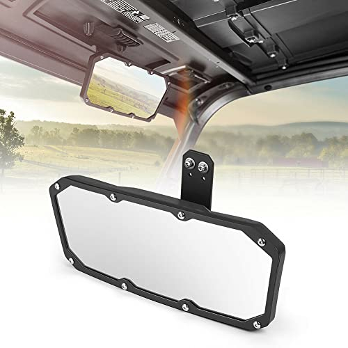 LIZHOUMIL Utv Center Rear View Mirror Convex Kompatibel für 2017-2022 Polaris Ranger 500/570/900/1000 Yachting Boat Universalspiegel Schwarz