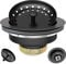 EXAKEY Black Sink Drain 3-1/2 Inch Matte Black Kitchen Sink Drain Strainer Assembly Kit with Strainer Basket and Drain Stopper for Standard Kitchen Sink Stainless Steel