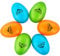 EastRock Egg Shaker Musik Percussion Klangeier Rhythmus Eier Set 6 Stück Geeignet für Berufstätige(Blau Grün Orange)