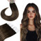Hetto Balayage Brown Tape in Extensions Ombre Human Hair Tape Hair Extensions Real Remy Glue in Hair Extensions Brown Natural 18 Inch 20Pcs 50g #2/8/2