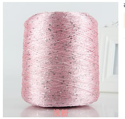 FEINIAO Häkelgarn zum Stricken, Polyestergarn mit Pailletten, Garn 500 g, Garn mit Schlaufen, Strickgarn mit Lurex, großes Spulengarn