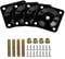 Bohaner 4PCS Level Legs Fixing Mounting Plate Level + M8*50 Metal Dowel Screws+ M3.5 * 20 Screws Bracket Furniture Table Feet Set Black