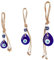 WEBEEDY 3 Stück Blauer Böser Blick Anhänger Türkisches Blaues Auge Glas Charme Anhänger Evil Eye Auto Ornament Für Rückspiegel Wandbehang Segen Ornament Türkisches Auge