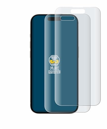 BROTECT Full-Cover Schutzfolie Matt für Apple iPhone 15 Pro (2 Stück) - Full-Screen Displayschutz-Folie, 3D Curved, Anti-Reflexion