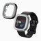 kwmobile 2X Kunststoff Hülle kompatibel mit Fitbit Versa 4 / Sense 2 Schutzhülle Schutzrahmen - Glitzer Schutz Zubehör in Transparent Schwarz