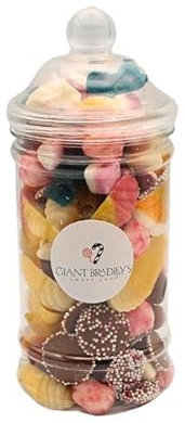 Small Sweet Jar - Retro & Traditional Sweets Pink & White Mice