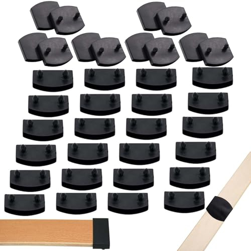 SVOCK 36 Pièces Sommier à Latte, Support Lattes pour Sommier, 24 Pièces Embout Latte de Sommier y 12 Pièces Pied Central Sommier à Lattes, Support Lattes pour Sommier pour Embout 5,2-5.4cm