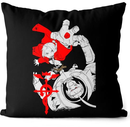 style3 Brothers of Alchemy Kissen mit Füllung 40cm Baumwolle Fullmetal Japan Anime Cosplay Roy Brotherhood