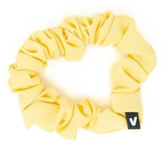 Velites Sport-Scrunchies, Fester Halt, Gym, Gelb | Fester Halt ohne Ziehen oder Abdrücke beim Training, rutschfester Stoff mit großem Grip und Innenelastik.