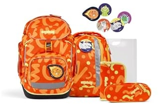 ergobag Pack Set ergonomischer Schulrucksack, Schulranzen, Vorgänger-Kollektion, flexibel 6-teilig 1.Klasse Grundschule