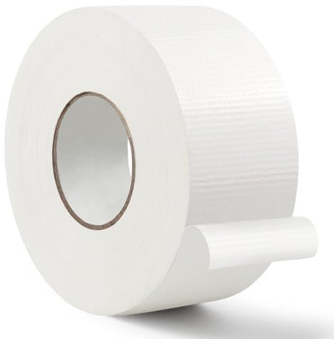 White Tape, 50M x 50mm White Duct Tape, Waterproof, Strong Gaffer Tape Heavy Duty Sticky Adhesive Tape for Repairing, Sealing, Bundling, Strapping