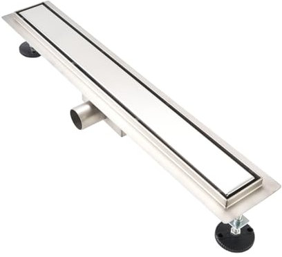 GY Bath Canaleta Ducha 40cm, 2 en 1 Enlosable Desagüe Ducha, Canal de Drenaje de Acero Inoxidable con Sifón y Filtro