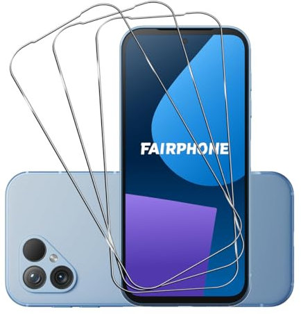 Rnnmeeko Verre trempé Compatible avec Fairphone 5 Protection Ecran, 3 Pièces 9H Dureté Protection écran pour Fairphone 5, Anti Rayures HD Vitre Protection pour Fairphone 5