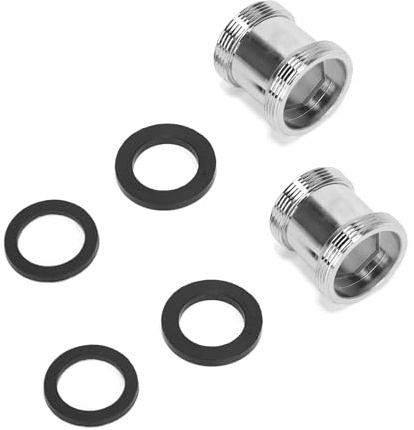 Ruimou 2Pcs Faucet Adapter M22 to M24 Male Thread Adapter (with Rubber Seal) Faucet Connection Filter for Kitchen and Bathroom