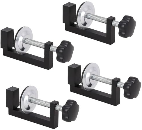 LUFEIS 4 PCS G Clamps for Woodwork, Outdoor Sofa Rattan Garden Furniture Clamps, Mini Bar Clamp, Adjustable Aluminum Alloy C Clamp, Universal Desk Clamp for Woodworking, Welding, Building and DIY