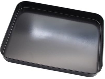 QRXALISA Baking Tray 10 Non Stick Square Cake Pan Cheese Cookie Bread Pizza Baking Tray Carbon Steel Bread Cake Mold Baking Sheets Kitchen Supplies(Black)