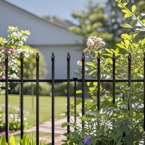 Thealyn Recinzione Decorativa in Metallo per Giardino, 71 cm A * 56 cm L * 5 Pezzi, Barriera per Aiuole e Cortili, Protezione per Animali