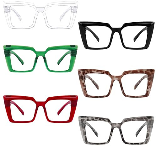 Eyekepper Übergröße Metalllose Schraubenlose FederScharniere Lesebrille für Damen - 6er Pack Große Lesebrillen +2.25