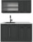 Vicco Singleküche R-Line, Anthrazit Landhaus/Anthrazit, 140 cm, AP Marmor