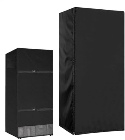 Funda para frigorífico exterior | Oxford Fabric Zipper - Protección contra el congelador, protector de frigorífico, accesorio para frigorífico con asa para el hogar