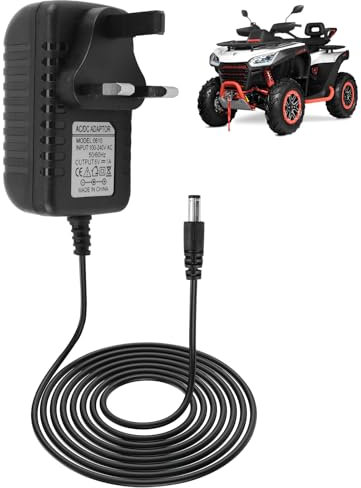 6V Battery Charger for Child Electric Car 6 Volt 1A Universal Battery Charger for Kids Ride on Toy Car Motorcycle Quad Bike Sports Car Supply Power Adapter for Audio Video Router (2M)