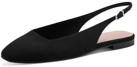 Tamaris Damen Sling Pump flach, schwarz, 38 EU